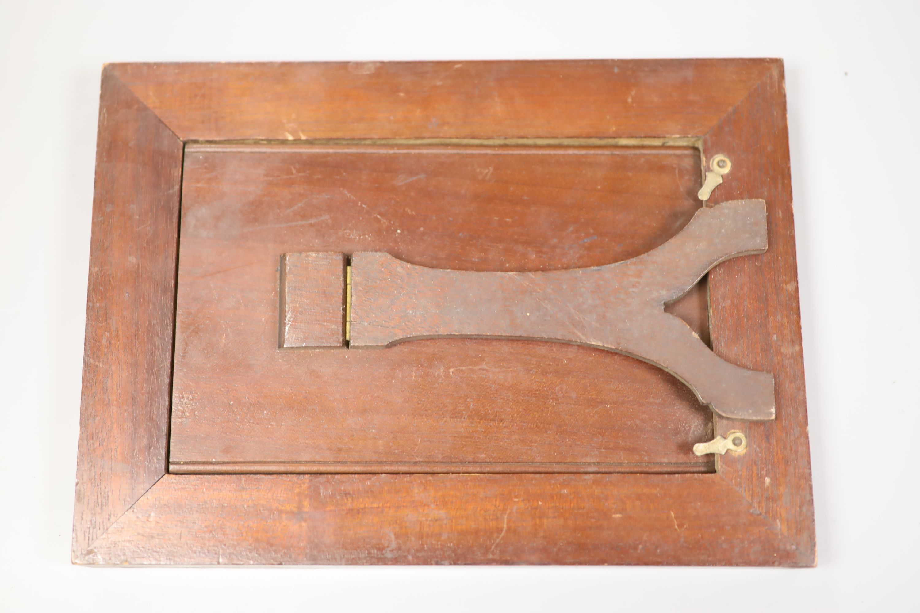 A silver-mounted rhino or elephant hide photo frame